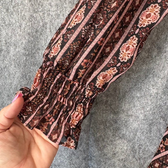 Y2K Rabbit Designs Babydoll Dress Womens 12 Forest‎ Fairy Empire Waist Chiffon - Picture 13 of 14